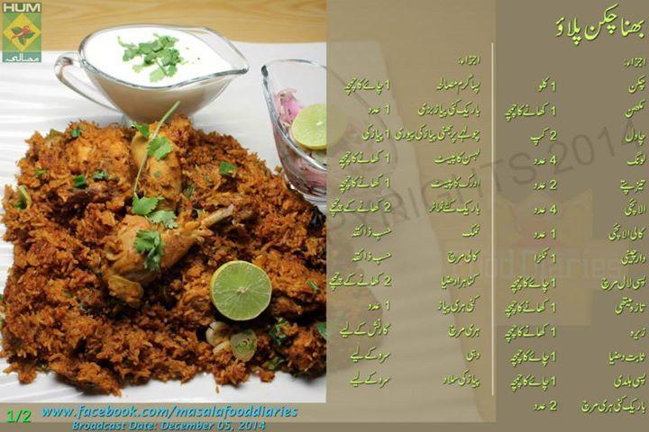Bhuna Chicken Pulao Recipe by Zarnak Sidhwa Food Diaries Facebook Masala TV Pic