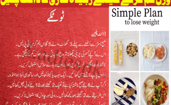 Diet Plan For Weight Loss in Urdu, وزن Wazan Kam Karne Ka Tarika
