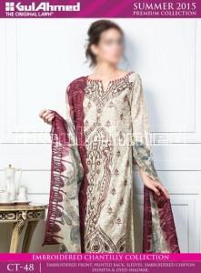 Gul Ahmed Summer Lawn Collection 2015 Prices Rs.-5,500