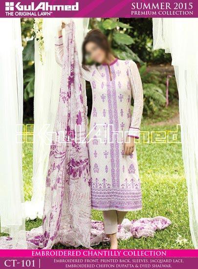 Gul Ahmed Summer Lawn Collection 2015 Prices Women and Girls