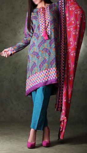 Khaadi Linen Collection 2015 New Shalwar Salwar Kameez Designs Women