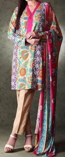 Khaadi Linen Collection 2015 New Shalwar Short Kameez Designs Women