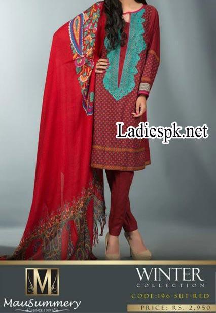 Mausummery-Pakistan-Winter-Dresses-Collection-2014-2015-Prices-Shawl-Shalwar-Kameez-Fashion-Women-Girls